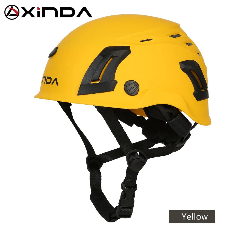 XINDA ABS Rock Climbing Helmet Goggles for Caving Canyoning Safety Helmet Downhill Helmet Speleology Mountain Rescue Equipment