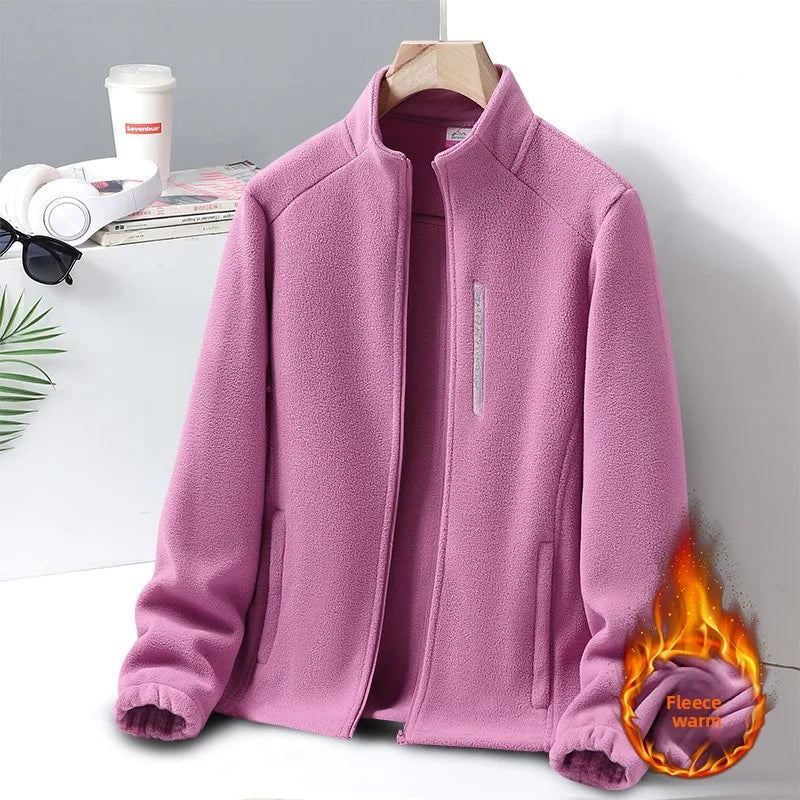High Quality Comfortable Windproof Warm Fleece Jacket for Winter Outdoor Wear Fashionable Versatile Breathable Trendy Couple Top
