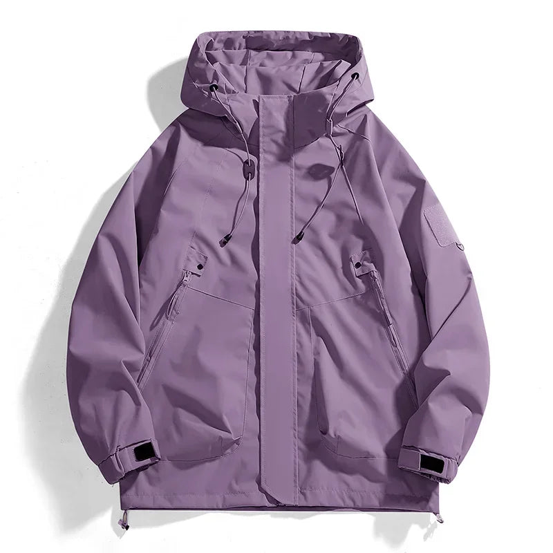 CHRLCK Unisex Waterproof Running Jacket Autumn Windproof Windbreaker Hiking Camping Trekking Outdoor Jackets Men Women Coats