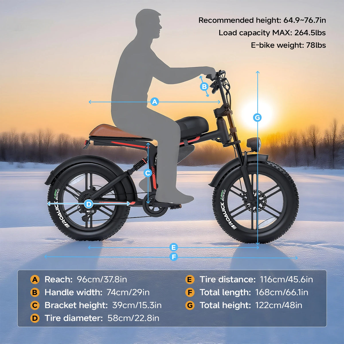 QNUT BK20 Electric Bike for Adults 1500W Peak Brushless Motor 48V 18AH Removable Battery 20"*4.0"Fat Tire Full Suspension All‑Terrain Off‑Road Vintage Chopper Ebike Retro Mountain Dirt Bike Ship From US Warehouse