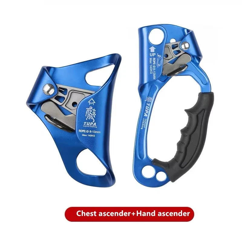 Outdoor Camping Rock Climbing Chest Ascender Safety Rope Ascending Anti Fall Off Survival Vertical Rope Climbing Equipment