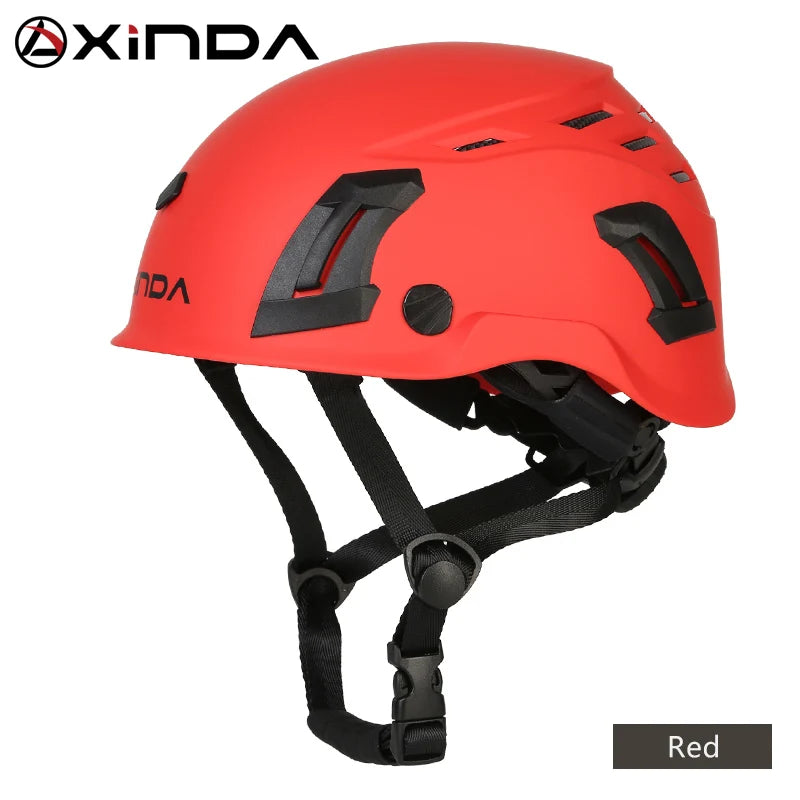 XINDA ABS Rock Climbing Helmet Goggles for Caving Canyoning Safety Helmet Downhill Helmet Speleology Mountain Rescue Equipment