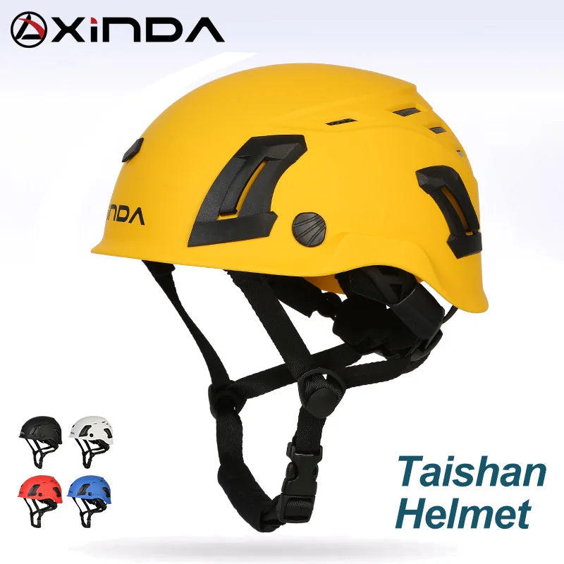 XINDA ABS Rock Climbing Helmet Goggles for Caving Canyoning Safety Helmet Downhill Helmet Speleology Mountain Rescue Equipment