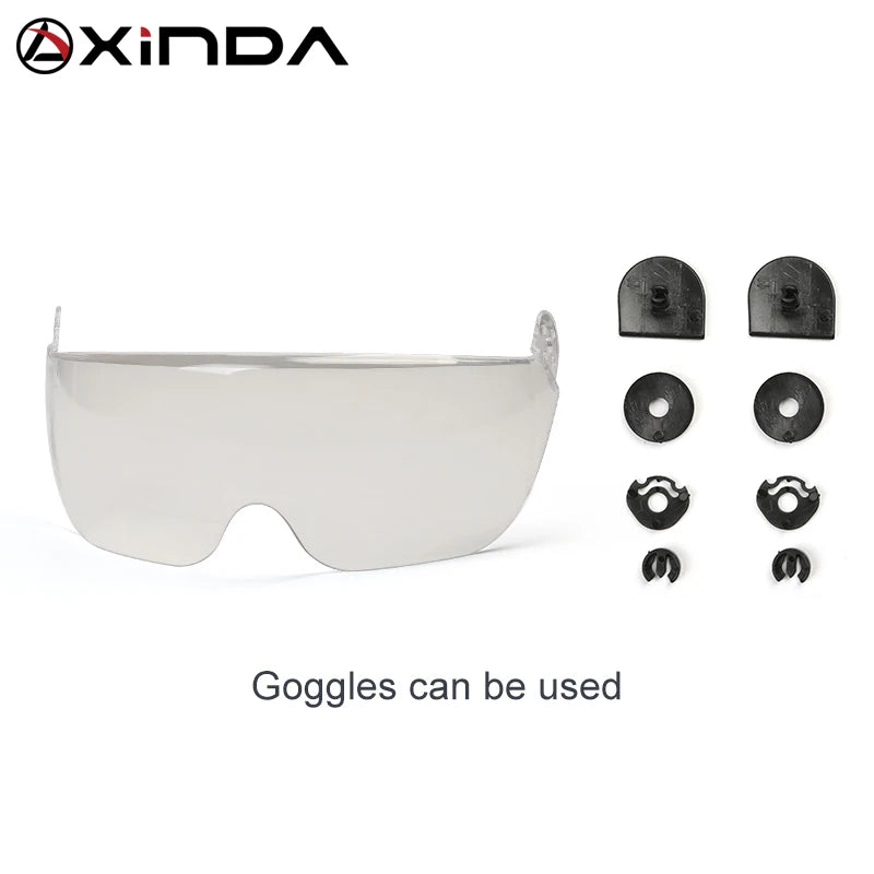 XINDA ABS Rock Climbing Helmet Goggles for Caving Canyoning Safety Helmet Downhill Helmet Speleology Mountain Rescue Equipment