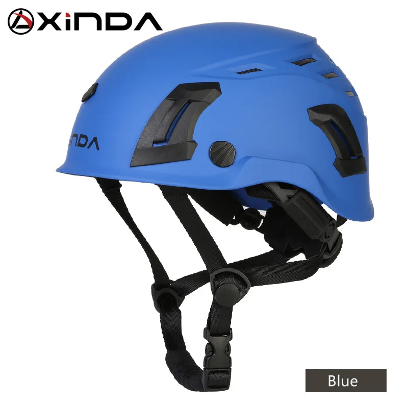 XINDA ABS Rock Climbing Helmet Goggles for Caving Canyoning Safety Helmet Downhill Helmet Speleology Mountain Rescue Equipment