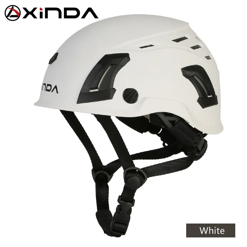 XINDA ABS Rock Climbing Helmet Goggles for Caving Canyoning Safety Helmet Downhill Helmet Speleology Mountain Rescue Equipment