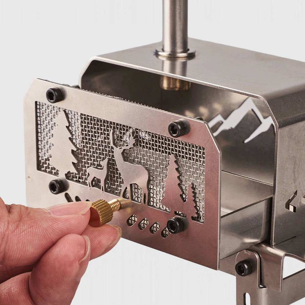 Stainless Steel Mini Tent Stove Portable Firewood Heater Stoves Adjustable Height Wood Burner For Outdoor Camping Accessories