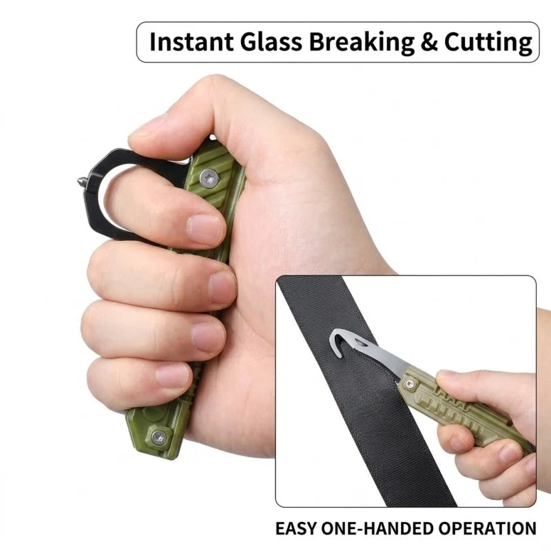 Portable Folding Outdoor Multi Tool Car Window Glass Hammer Rope Cutter EDC Pocket Tool Camping Hiking Gear Small Compact Handy