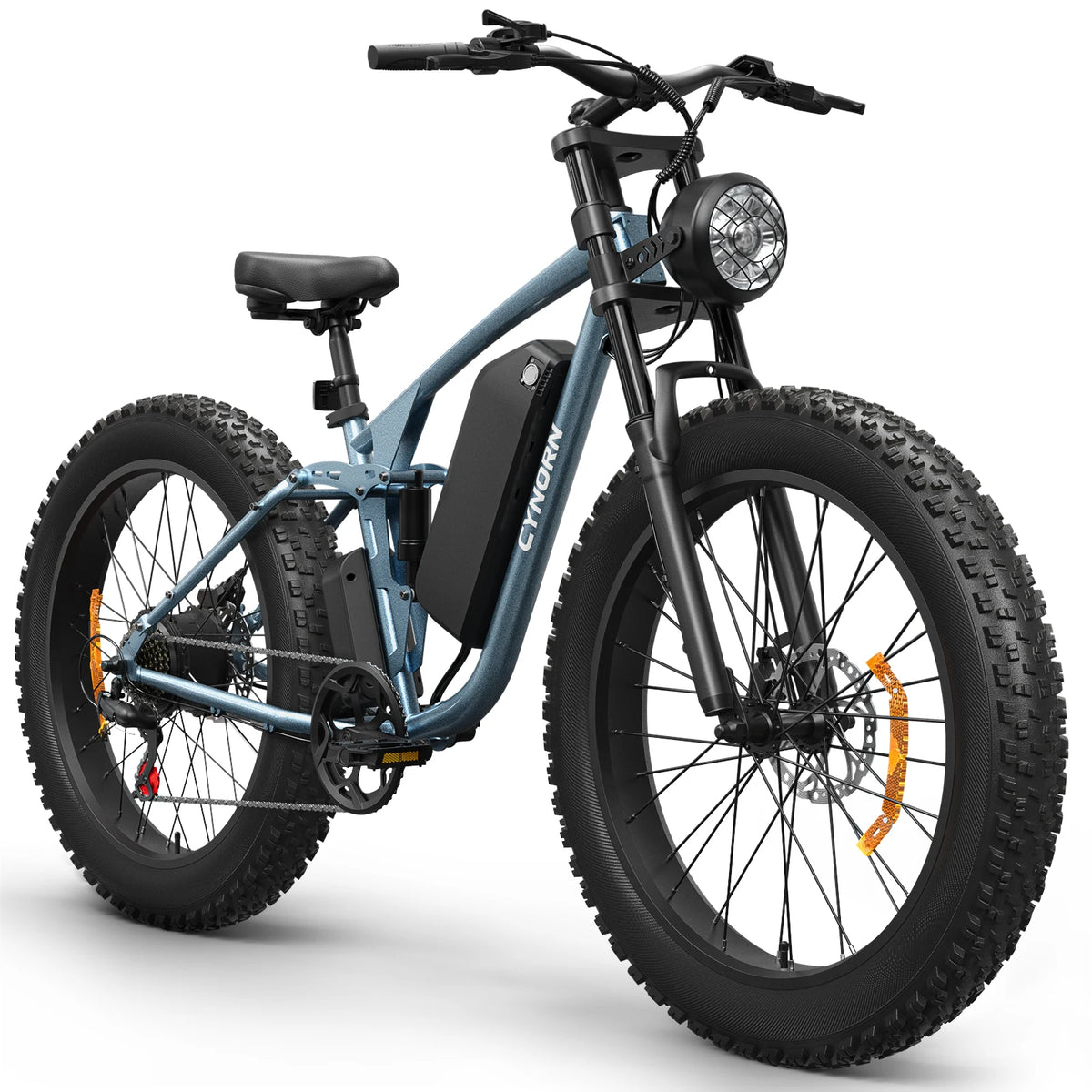 3000W Peak Electric Bike for Adults, 20 MPH Max Speed, 26" Adult Fat Tire E-Mountain Bike, 48V 20Ah Battery, Up to 70 Miles Range, 7-Speed, Full Suspension Off-Road E-Bike, 1-Year Warranty