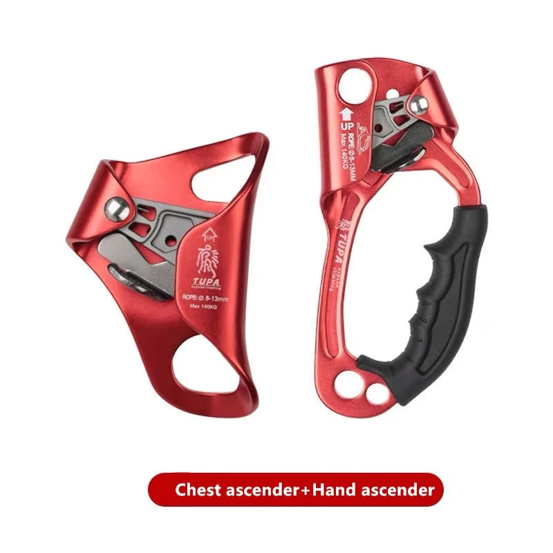 Outdoor Camping Rock Climbing Chest Ascender Safety Rope Ascending Anti Fall Off Survival Vertical Rope Climbing Equipment