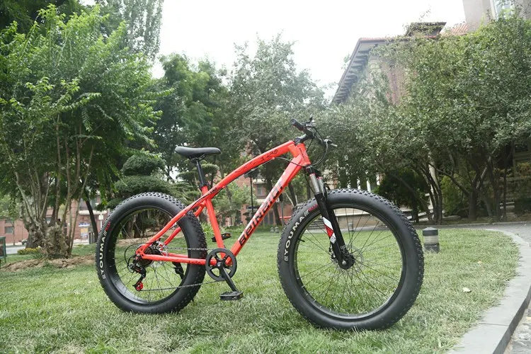 4.0 Extra Wide Fat Tire Snow Bike Variable Speed Shock Absorption Mountain Fat Bike For Sand Beach Snow Off-road Cycling Sports