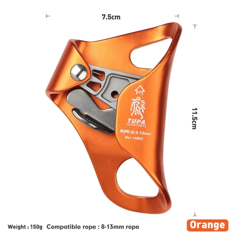 Outdoor Camping Rock Climbing Chest Ascender Safety Rope Ascending Anti Fall Off Survival Vertical Rope Climbing Equipment