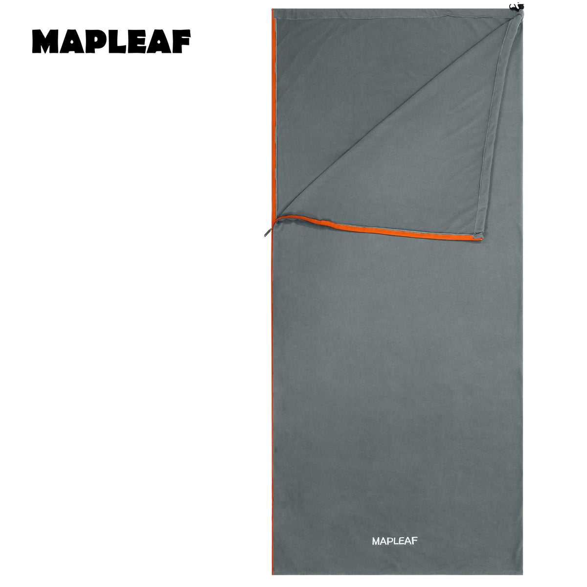 MAPLEAF Fleece Sleeping Bag Liner Warm Winter Camping Travel Sleep Sack Full Zipper Machine Washable Portable Lightweight Adult