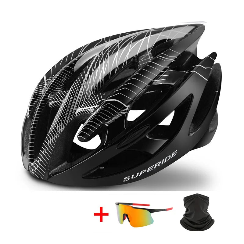 SUPERIDE Men Women MTB Bicycle Helmet Integrally-molded Riding Cycling Helmet Sports Ultralight Road Bike Mountain Bike Helmet