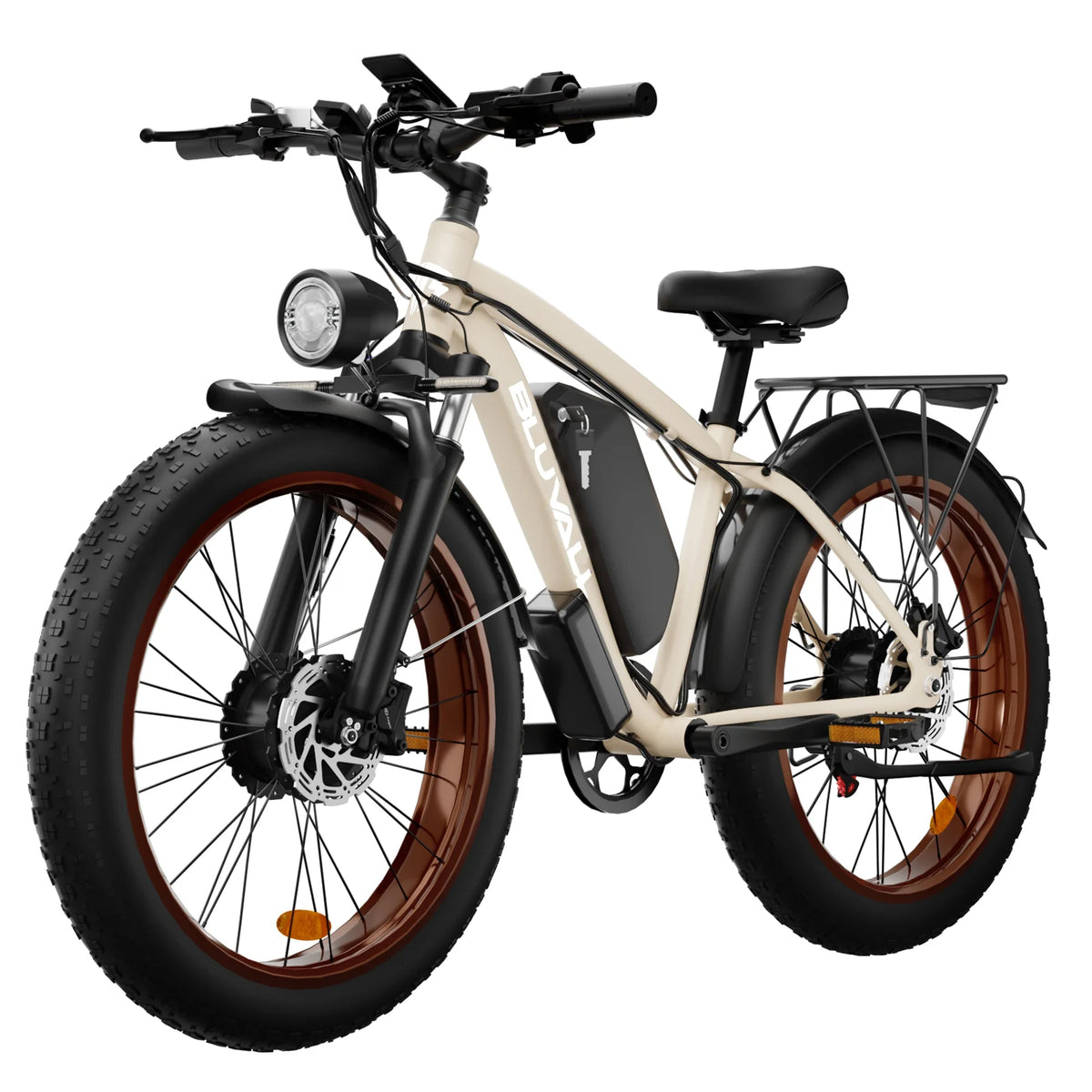 US Stock B1 Electric Bike Adults 5000W Peak  AWD Motor 48V 25Ah Battery 180N.m Torque 37MPH Fat Tire Ebike 26x4.0 All-Terrain Bicycle