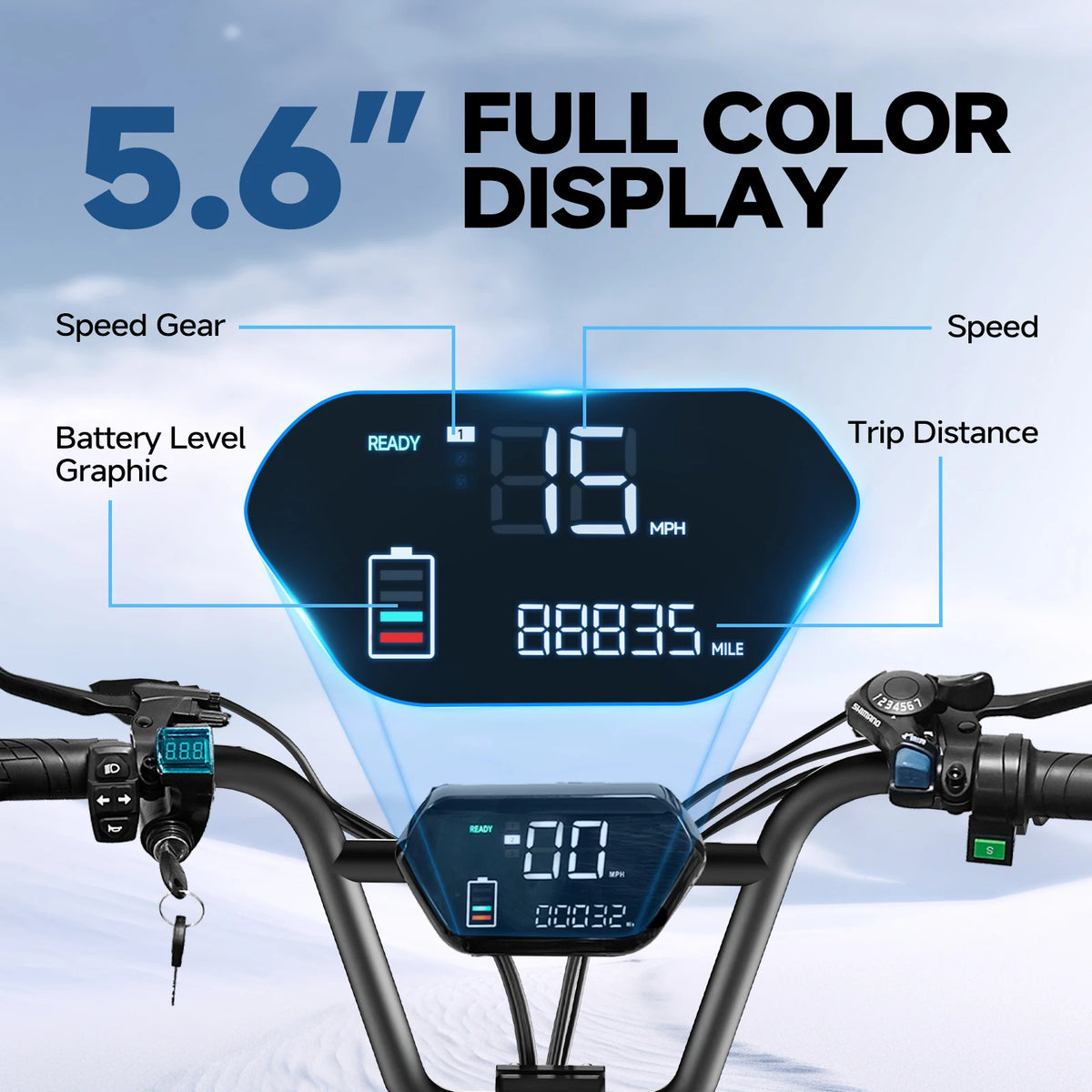 QNUT BK20 Electric Bike for Adults 1500W Peak Brushless Motor 48V 18AH Removable Battery 20"*4.0"Fat Tire Full Suspension All‑Terrain Off‑Road Vintage Chopper Ebike Retro Mountain Dirt Bike Ship From US Warehouse