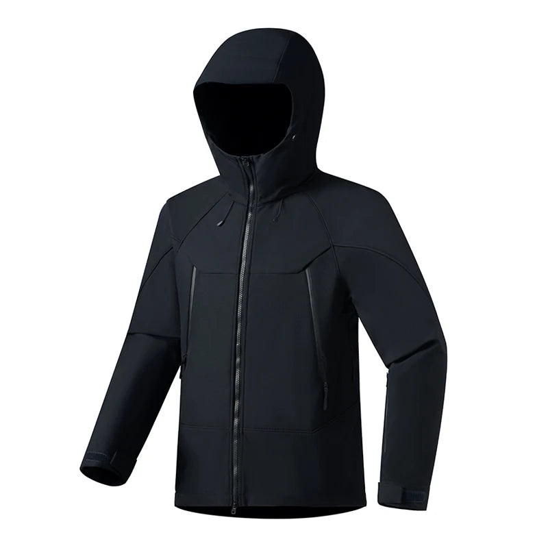 JNLN Men Women Waterproof Soft Shell Jacket Windproof Warm Fleece Rain Coat Unisex Hiking Climbing Trekking Outdoor Windbreaker