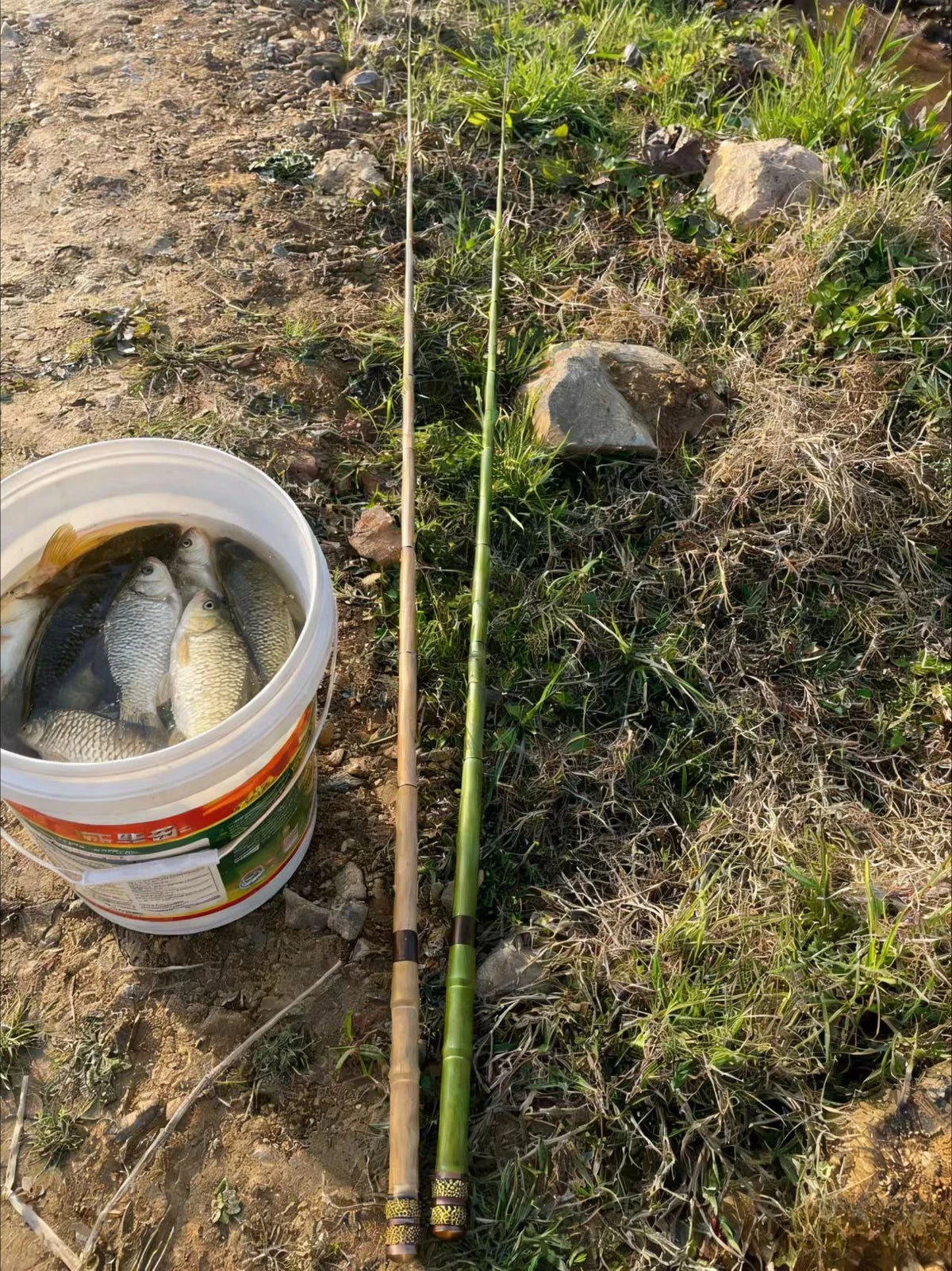 Tenkara Fishing Rod with Wooden Storage Box, Ultralight Portable Short Section Stream Rod for Small Fish, Travel Fishing Kit