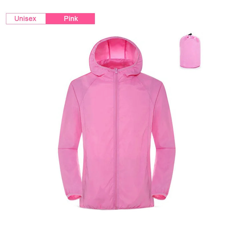Camping Waterproof Jacket Men Women Windbreaker Men Raincoat Rain Jacket Men Waterproof Hiking Climbing Clothes Sun Protection