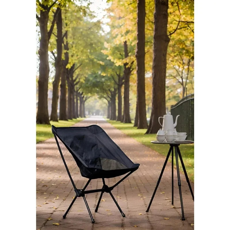 Outdoor Foldable Camping Seat, Light‑Weight Stable Chair with Storage Carry Bag for Beach Fishing & Picnic Activities