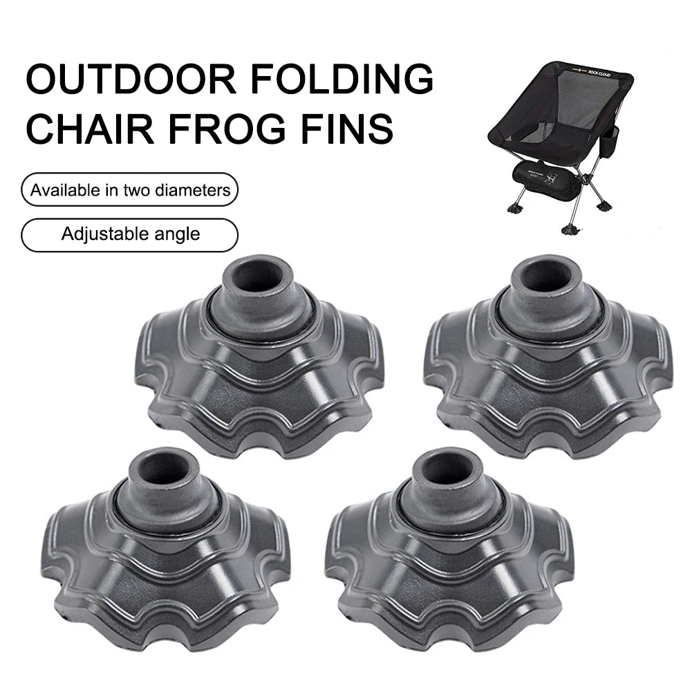 1/4pcs Camping Chair Frog Flippers Adjustable Angle Outdoor Chair Leg Guard Sleeve Wear-resistant Lightweight Chair Accessories