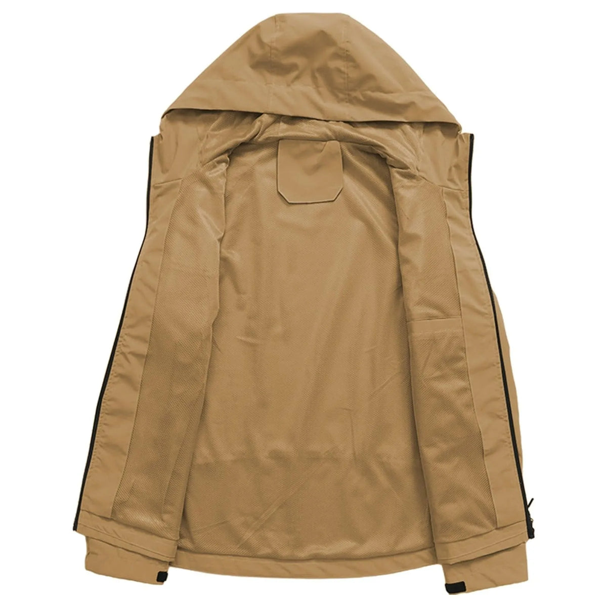 Women's Zipper Jacket Casual Solid Color Long Sleeved Hooded Outdoor Jacket Coat Windproof and Waterproof Mountaineering Jackets