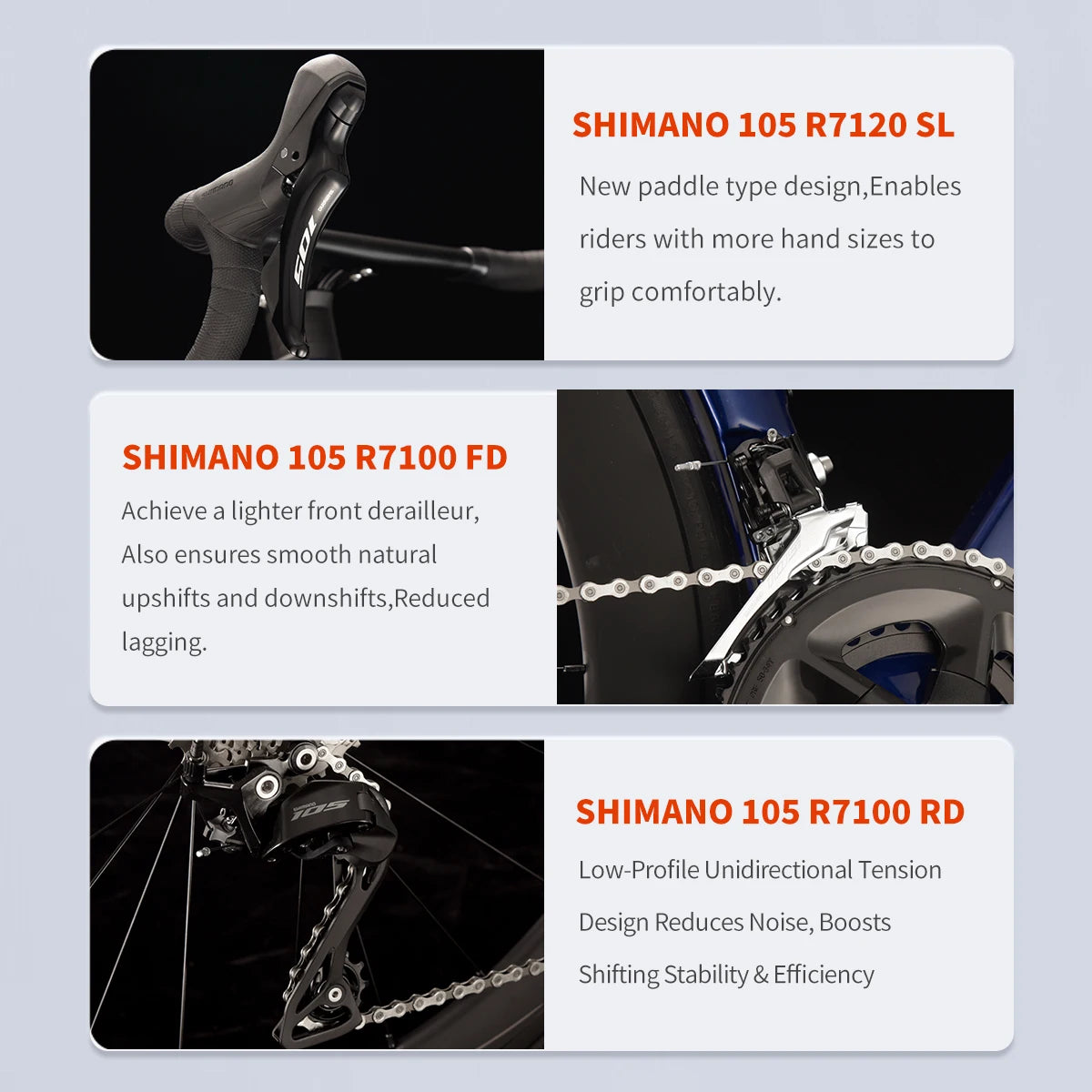 SAVA NEW A7L /A7L Pro Carbon Road Bike, Adult Racing Bike, Equipped With Shimano 105 R7100, 24-Speed Hydraulic Brakes