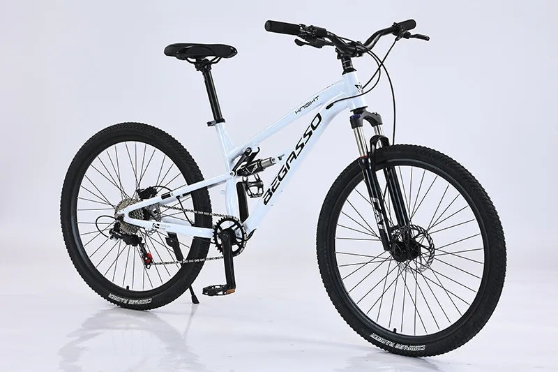 Aluminum Alloy 26/27.5 Inch Full Suspension Soft Tail Mountain Bike for Men Shock Absorbing Off Road Cycling Bicycle for Outdoor