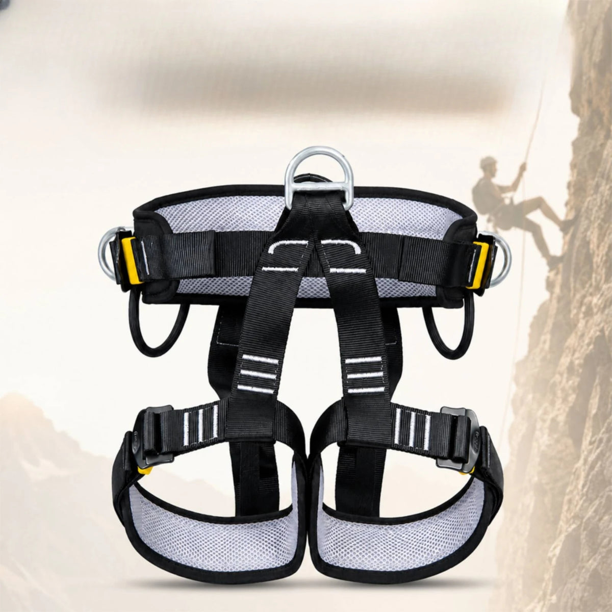 Full-Body Safety Harness Ventilated Harness with Mesh Padding Comfortable Heavy-Duty for Workers, Fall Protection, Climbing