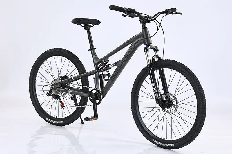 Aluminum Alloy 26/27.5 Inch Full Suspension Soft Tail Mountain Bike for Men Shock Absorbing Off Road Cycling Bicycle for Outdoor