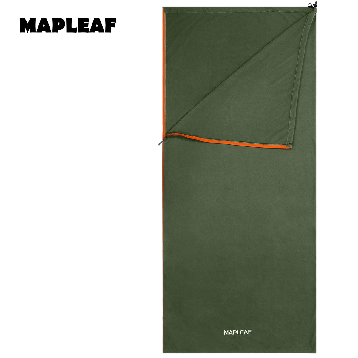 MAPLEAF Fleece Sleeping Bag Liner Warm Winter Camping Travel Sleep Sack Full Zipper Machine Washable Portable Lightweight Adult
