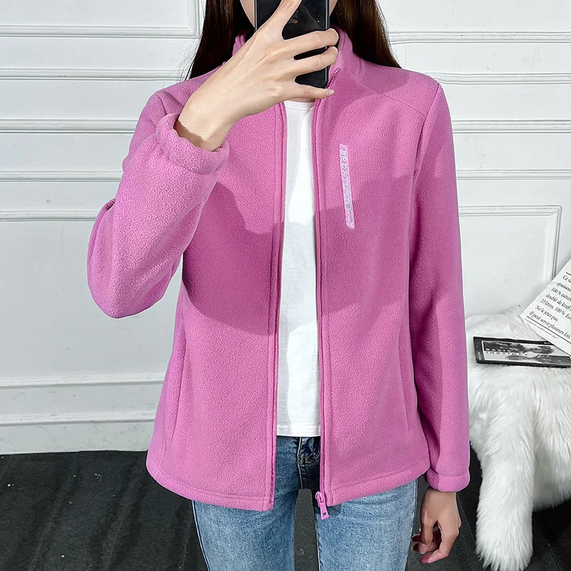 High Quality Comfortable Windproof Warm Fleece Jacket for Winter Outdoor Wear Fashionable Versatile Breathable Trendy Couple Top