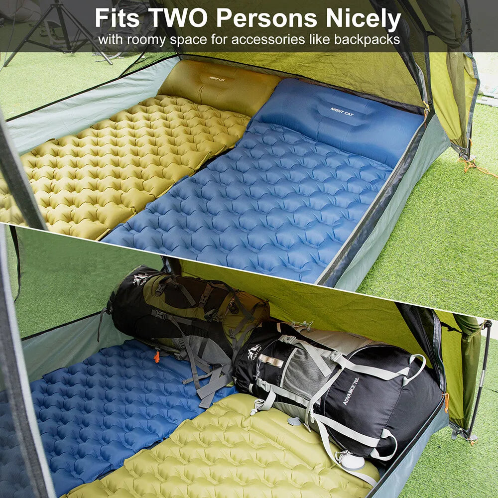 Night Cat 2 Person Backpacking Tent 190T Ultralight Travel Tent Waterproof Hiking Survival Outdoor Camping Tent Double Layers