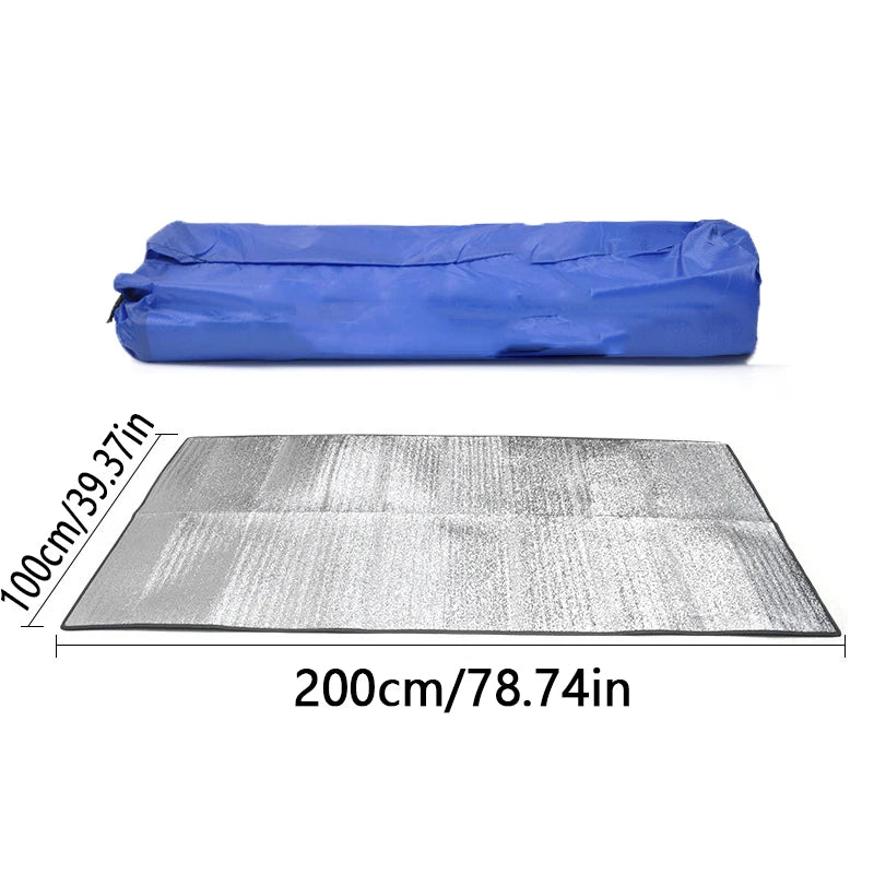 Aluminum Foil Picnic Mat, Outdoor Portable Tent Mat, Double-Sided Moisture-Proof Mat, Beach Picnic Party, Thermal Insulation Mat