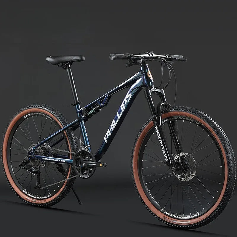 Mountain Bike Mens Adult Dual Suspension Disc Brake Gear Off Road AM Racing Bicycle Mountain Bike Road Bike Travel Bicycle