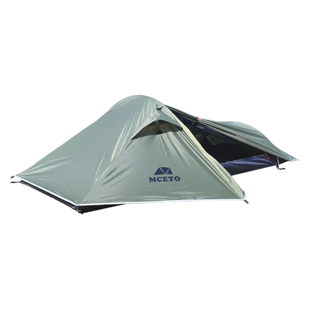 2024 Backpacking Tent 1 Person Ultralight Aluminum Pole Stormproof Camping Tent Suitable for Four Seasons Single Person Tent