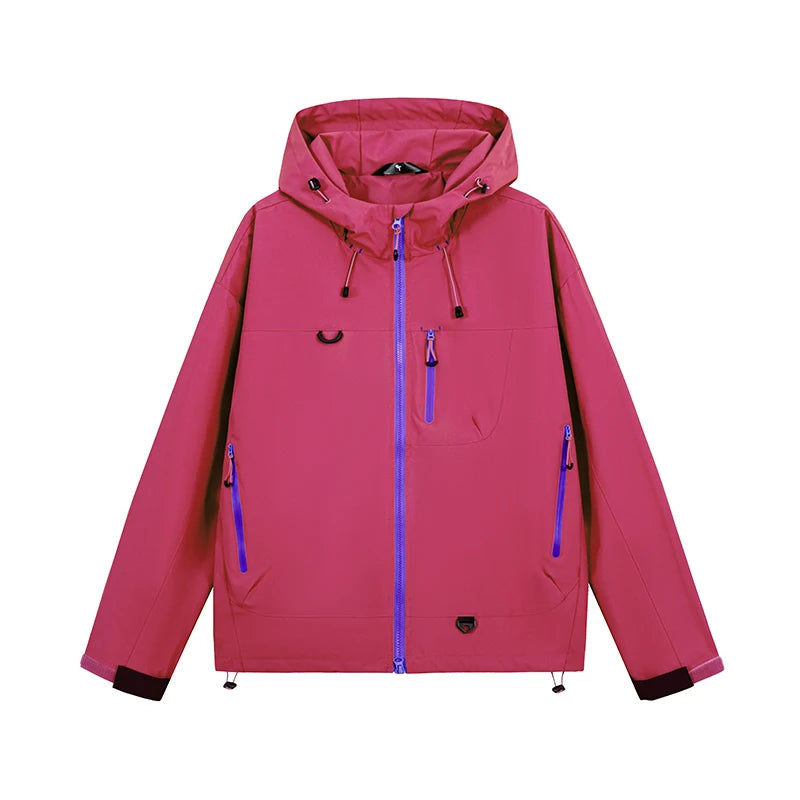 Unisex Hiking Jacket Waterproof Autumn Windbreaker Ourdoor Hooded Coat ...