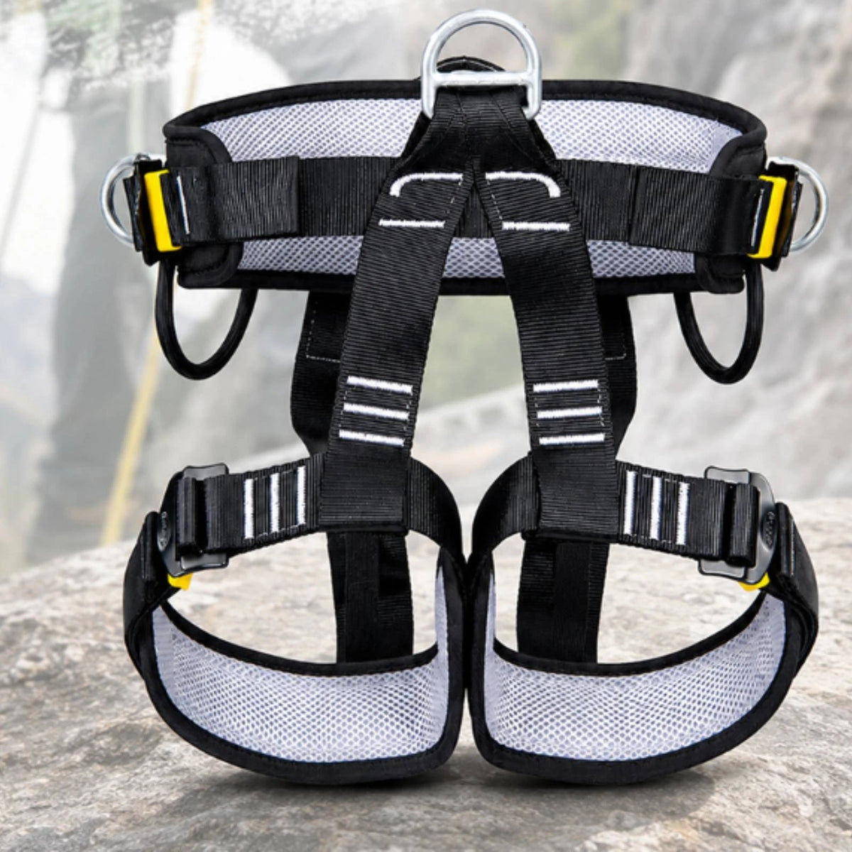 Full-Body Safety Harness Ventilated Harness with Mesh Padding Comfortable Heavy-Duty for Workers, Fall Protection, Climbing