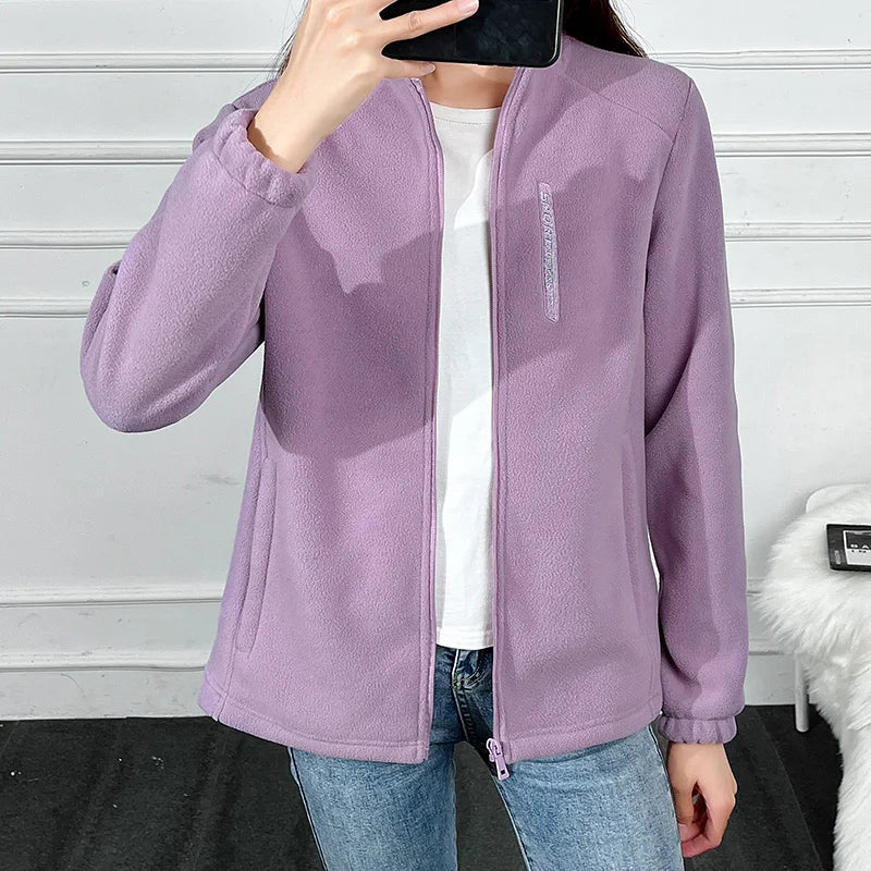 High Quality Comfortable Windproof Warm Fleece Jacket for Winter Outdoor Wear Fashionable Versatile Breathable Trendy Couple Top