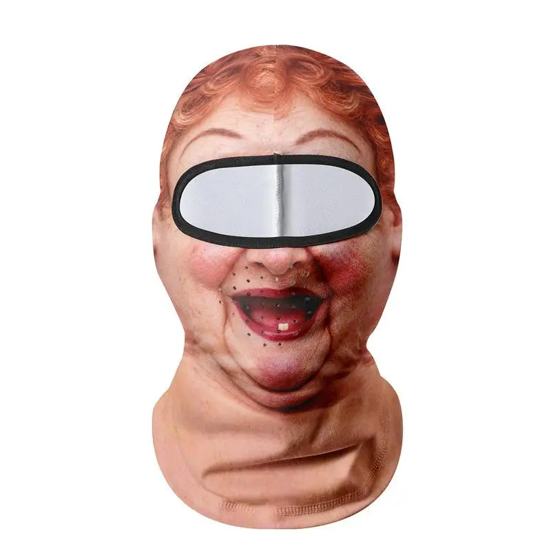 Funny Old Man Ski Mask Realistic Face Balaclava Summer Winter 3D Printed Full Face Mask for Skiing Snowboarding Outdoor Sports
