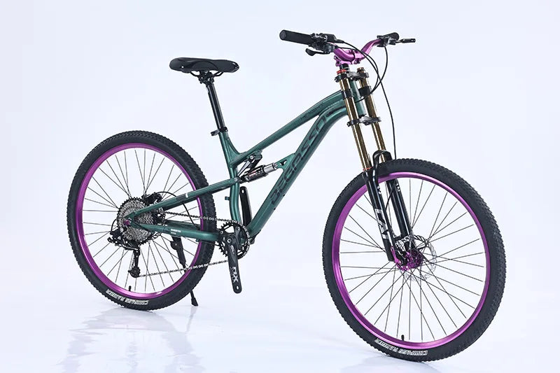 Aluminum Alloy 26/27.5 Inch Full Suspension Soft Tail Mountain Bike for Men Shock Absorbing Off Road Cycling Bicycle for Outdoor