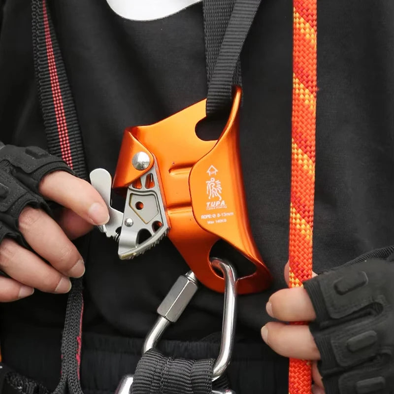 Outdoor Camping Rock Climbing Chest Ascender Safety Rope Ascending Anti Fall Off Survival Vertical Rope Climbing Equipment