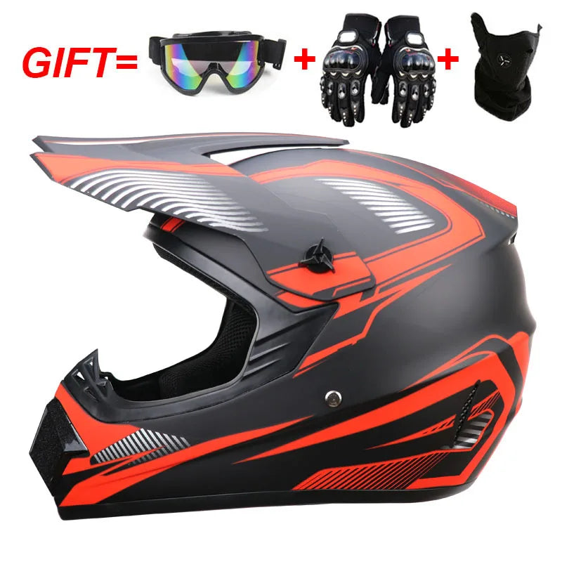Motocross Youth Kids Child full Helmet Children Helmets motorcycle Casco Moto Off-road Goggles Gloves Protective Cycling Casque