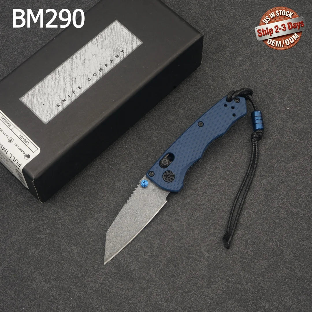 FULL IMMUNITY 290 Custom OEM M390 Spear Point Blades Camping Tactical Pocket Knives Nylon Glass Fibre Handle Industrial DIY