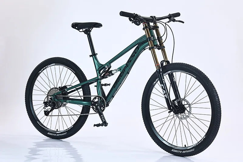 Aluminum Alloy 26/27.5 Inch Full Suspension Soft Tail Mountain Bike for Men Shock Absorbing Off Road Cycling Bicycle for Outdoor