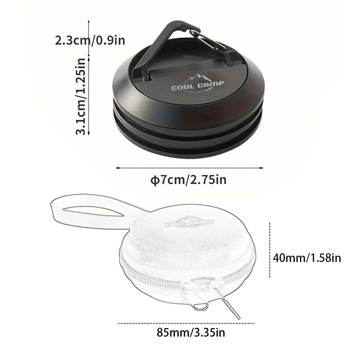Outdoor Magnetic Hook Storage Bag Set, No-Drill Magnetic Hooks and Storage Bag, Suitable for Camping Tents, Lamps, Etc.