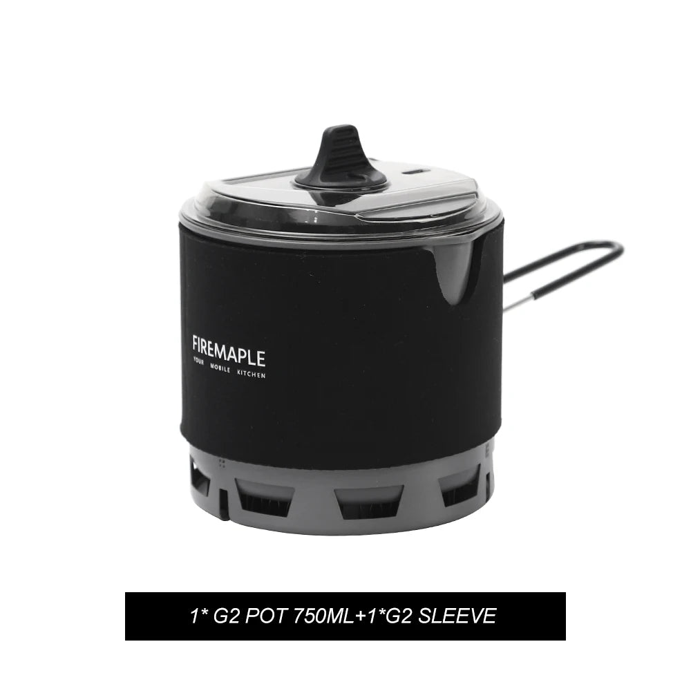 Fire-Maple G2 Petrel Ultralight Pot Lightweight Outdoor High Efficiency Heat Exchanger Pot for Hiking Travel Camping 750ML
