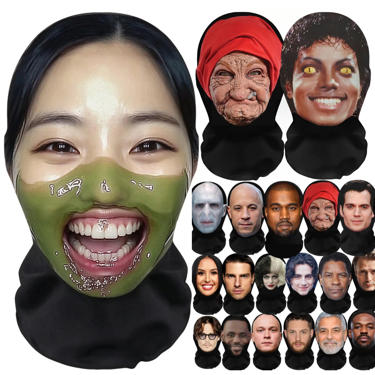 New Creative Headpiece Halloween Carnival Funny Headgear Cosplay Costume Comical Wig Mask Prank Props Party Decoration