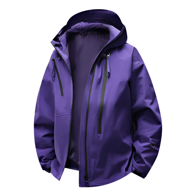 CHRLCK Men Women Waterproof Hiking Jackets Spring Autumn Windproof Windbreaker Unisex Camping Climbing Trekking Outdoor Jacket