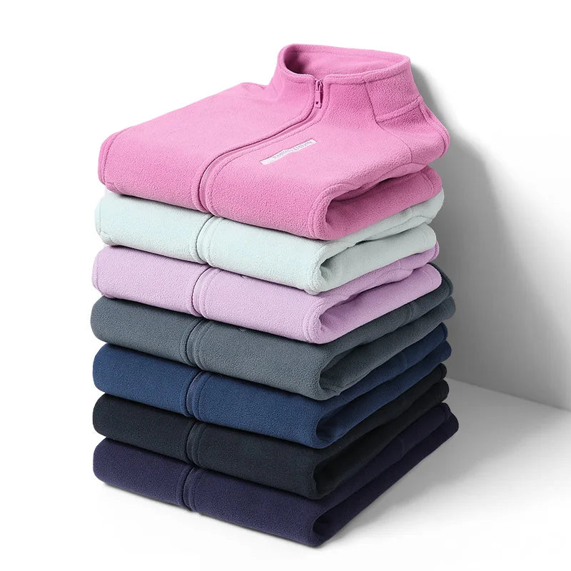 High Quality Comfortable Windproof Warm Fleece Jacket for Winter Outdoor Wear Fashionable Versatile Breathable Trendy Couple Top
